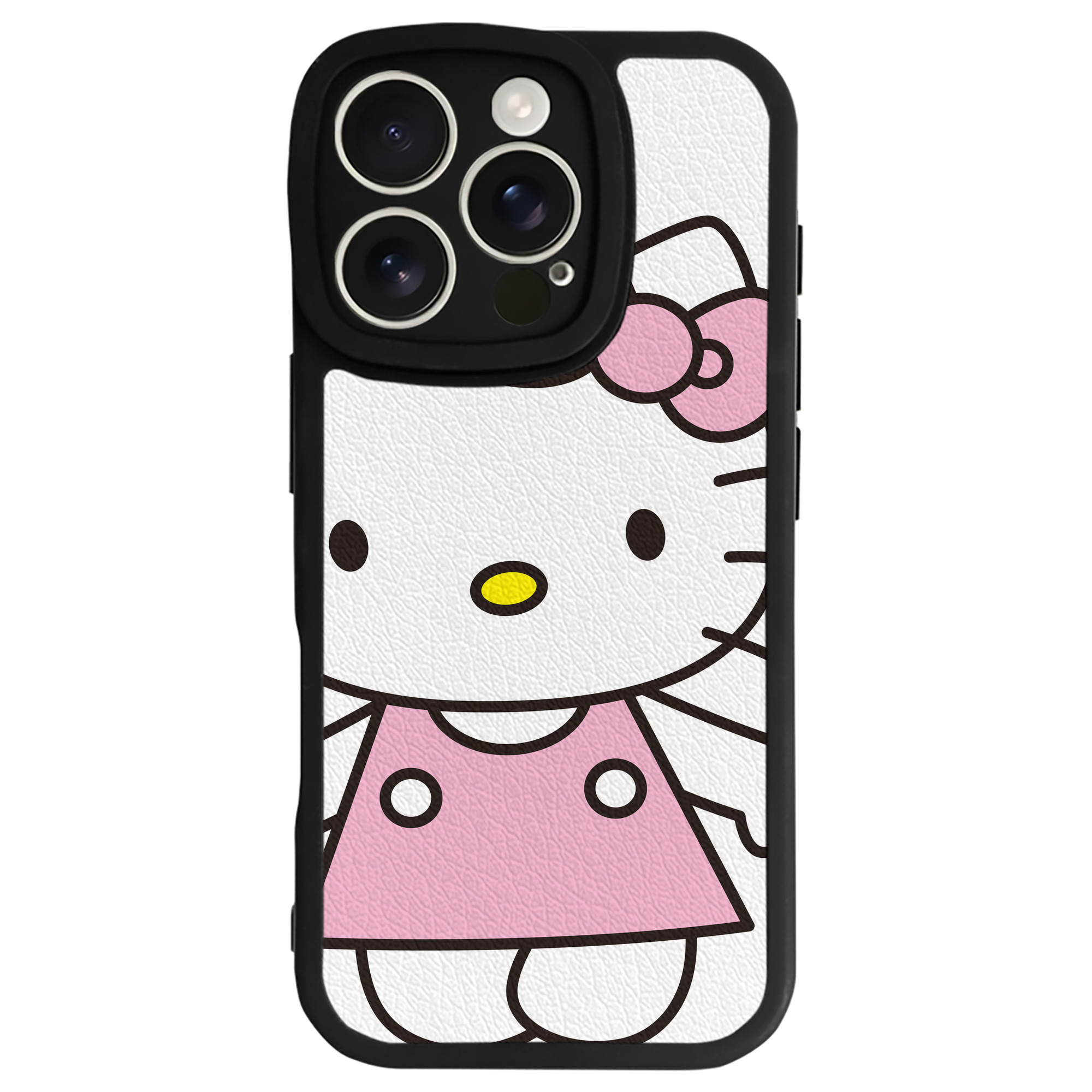 （画像用） Hello Kitty ハローキティ 【iPhone 16シリーズ対応】シリコンスマホケース（レザー調） 材質：シリコン
